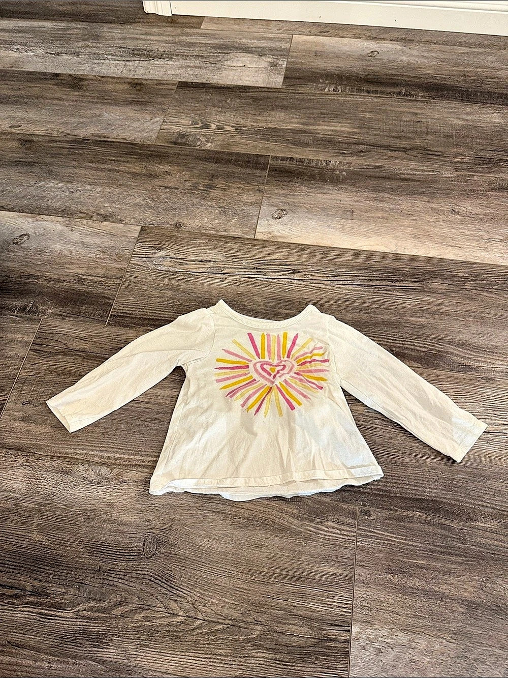 First Impressions Long Sleeve Graphic Top Size 24M Like New